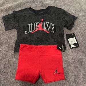 Jordan Black and Red Toddler Set